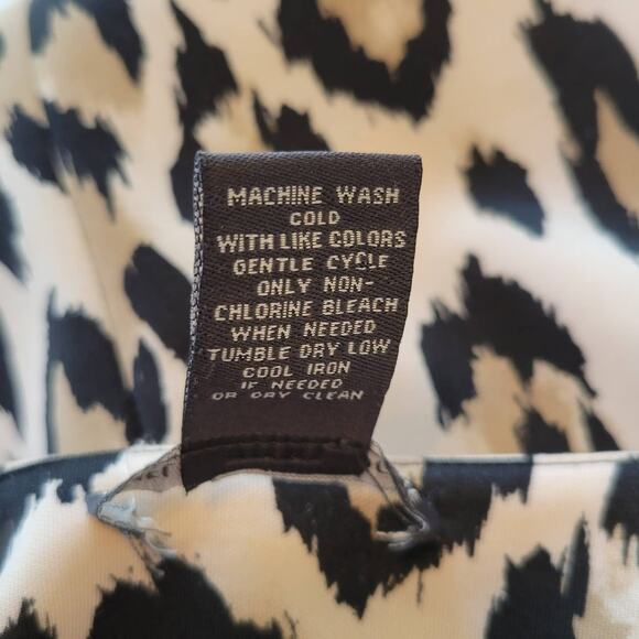 Chelsea & Theodore Jacket Women's L Leopard Print Full Zip Long Line Classic - Picture 4 of 6